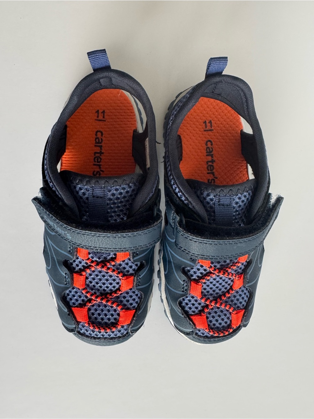 Carter's Navy and Orange Toddler Sandals - Size 11